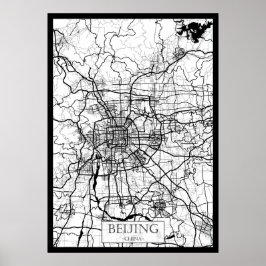 Pekinger China Karte Poster