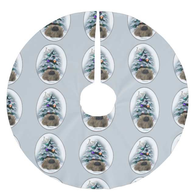 Pekinger Weihnachten Polyester Weihnachtsbaumdecke (Vorderseite)