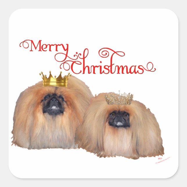 Pekinger Weihnachten Quadratischer Aufkleber (Vorderseite)