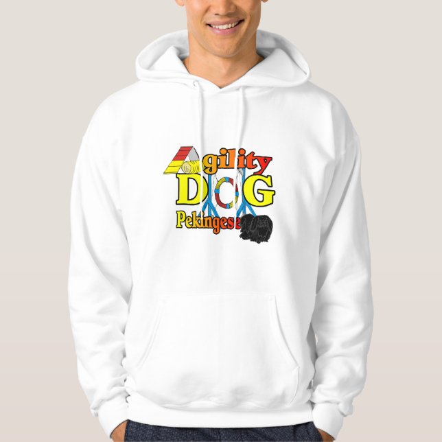 Pekingese_Agility Geschenke Hoodie (Vorderseite)