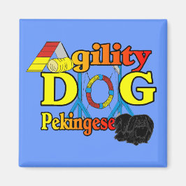 Pekingese_Agility Geschenke Magnet