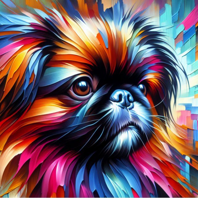 Pekingese AkrylPrintwerbung | Farblich | Lebhaft (Von Creator hochgeladen)