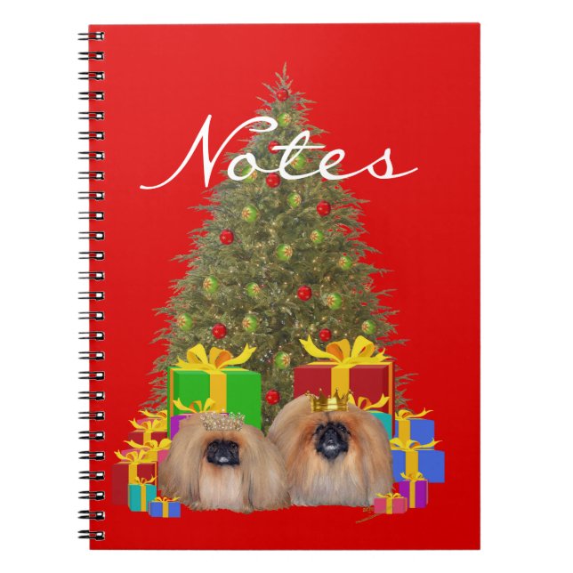 Pekingese am Baum Notizblock (Vorderseite)