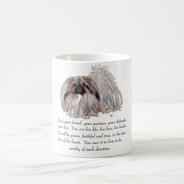Pekingese Andenken - MÄNNLICH Kaffeetasse (Mittel)