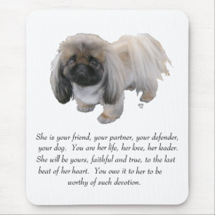 Pekingese Andenken - WEIBLICH Mousepad