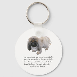 Pekingese Andenken - WEIBLICH Schlüsselanhänger