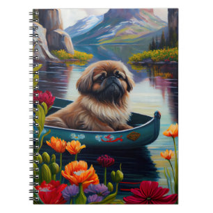 Pekingese auf dem Paddle: Ein Landschaftliches Abe Notizblock