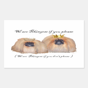 Pekingese-Aufkleber Rechteckiger Aufkleber