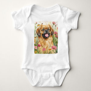 Pekingese Baby-Body Baby Strampler