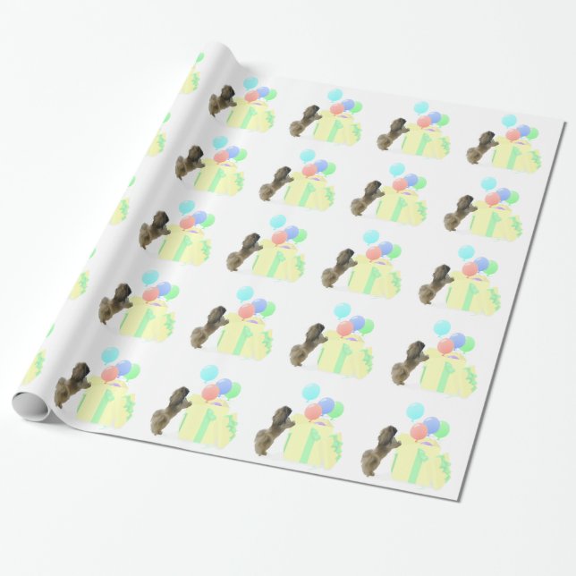 Pekingese Celebration Balloons Geschenkpapier (Ungerollt)