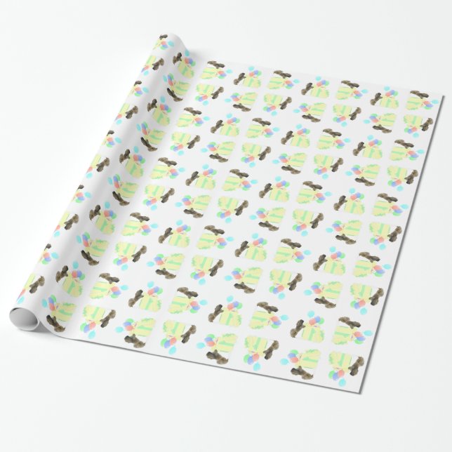 Pekingese Celebration Balloons Geschenkpapier (Ungerollt)