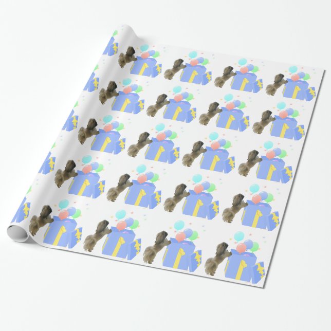 Pekingese Celebration Balloons Geschenkpapier (Ungerollt)