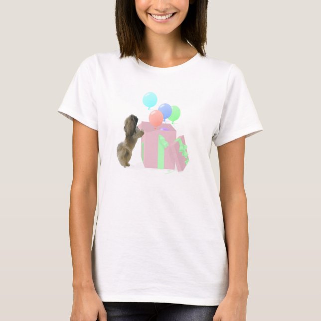 Pekingese Celebration Balloons T-Shirt (Vorderseite)