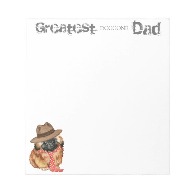 Pekingese Dad Notepad Notizblock (Vorderseite)