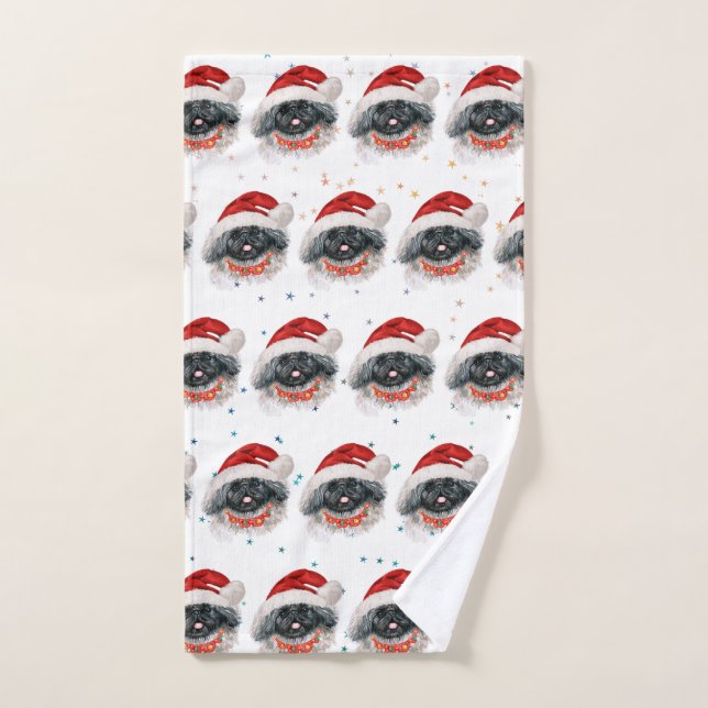 Pekingese Dog Breed Christmas Stars Handtuch (Handtuch)