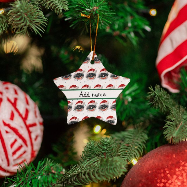Pekingese Dog Breed Christmas Stars Keramik Ornament (Von Creator hochgeladen)