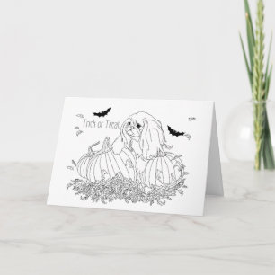 Pekingese Dog Halloween Feiertagskarte