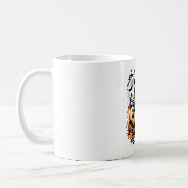 Pekingese Dog Halloween Square Kaffeetasse (Links)