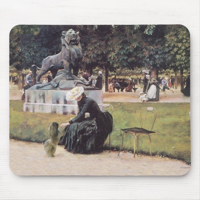 Pekingese Dog im Park Mousepad (Vorne)