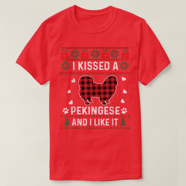 Pekingese Dog Lover Gifts Pekingese Ugly Christmas T-Shirt (Design vorne)