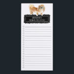 Pekingese Dog Shopping List Magnetische Notepad Magnetischer Notizblock<br><div class="desc">Bewundernswerte Sachen,  Pekingese mit einem schwarzen Kalkboard-Rahmen personalisiert mit Ihrem Namen zu holen.</div>