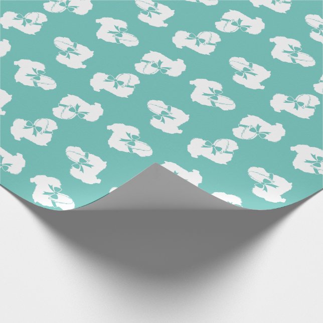 Pekingese Doppy Puppy Geschenkpapier (Ecke)