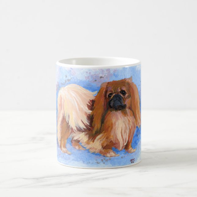 Pekingese Echt Blau Kaffeetasse (Mittel)