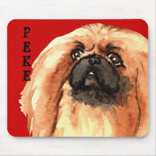 Pekingese Farbblock Mousepad