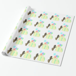 Pekingese-Feierballons Geschenkpapier