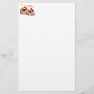 Pekingese Frohe Weihnachten Briefpapier