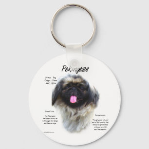 Pekingese Geschichtsdesign Schlüsselanhänger