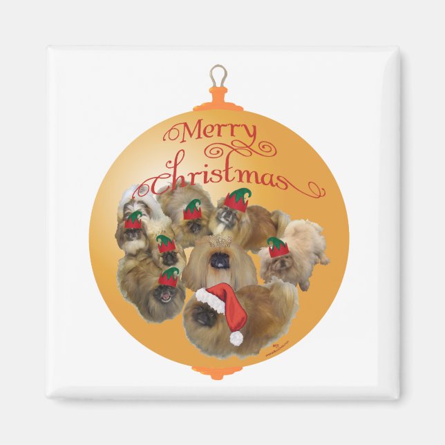 Pekingese Group Ornament Magnet (Vorne)