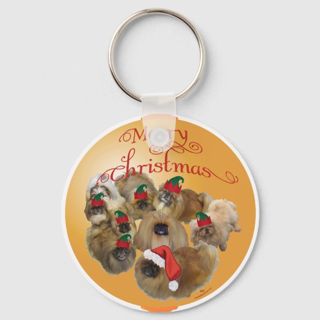 Pekingese Group Ornament Schlüsselanhänger (Vorderseite)