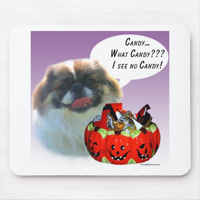 Pekingese Halloween Candy Mousepad (Vorne)