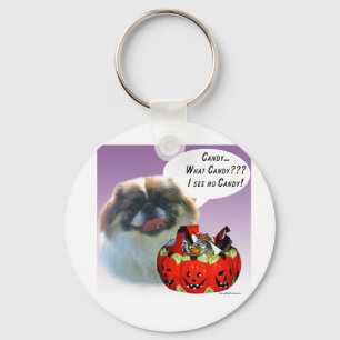 Pekingese Halloween Candy Schlüsselanhänger