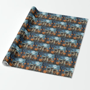Pekingese Halloween Gruselig Geschenkpapier