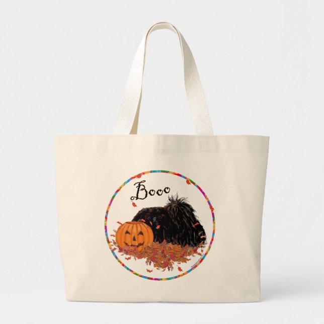 Pekingese Halloween Jumbo Stoffbeutel (Vorne)
