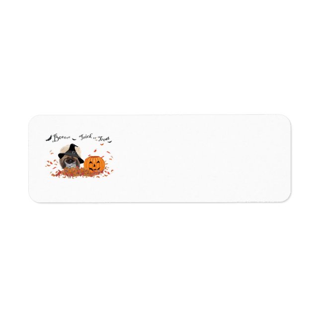 Pekingese Halloween-Rücksendeadressen-Aufkleber (Vorne)