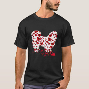 Pekingese Hearts Valentine's Day Yorkie Dog Lover T-Shirt