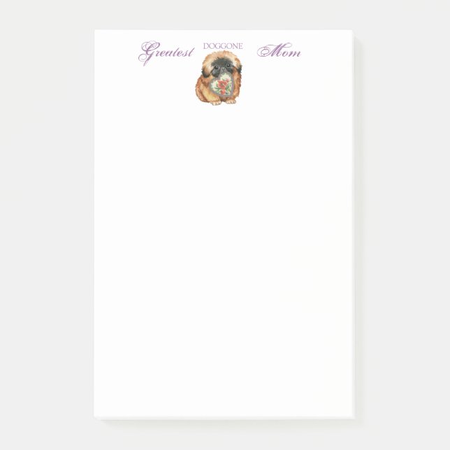 Pekingese Herzerkrankung Mama Post-it Klebezettel (Vorderseite)