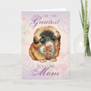 Pekingese Herzliche Mama Karte