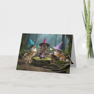 Pekingese Hexen Halloween Karte