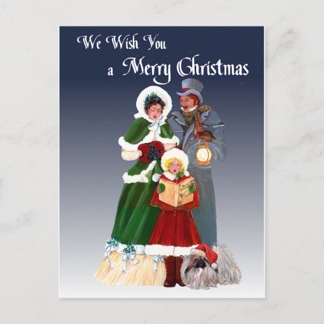 Pekingese Holiday Designs Feiertagspostkarte (Vorderseite)