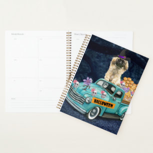 Pekingese Hund Halloween LKW Beängstigende Nacht Planer