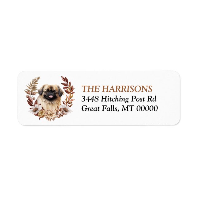 Pekingese Hund Herbstreath (Vorne)
