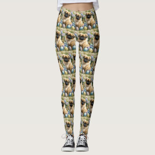 Pekingese-Hund mit Ostereiern Feiertag  Leggings