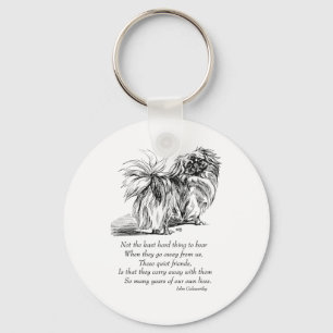 Pekingese-Hund Regenbogenbrücke Schlüsselanhänger
