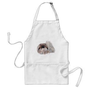 Pekingese Hund Stehend Schürze
