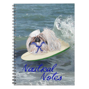 Pekingese Hund surfen Notizblock
