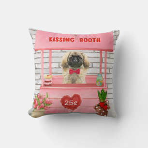 Pekingese Hund Valentinstag Kussstand Kissen